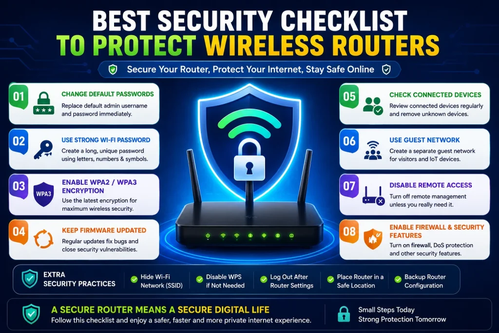 Best Security Checklist To Protect Wireless Routers